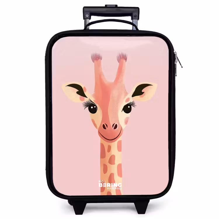Kinderkoffer - Giraffe - Wimpers - Minimalistisch - Roze — 1