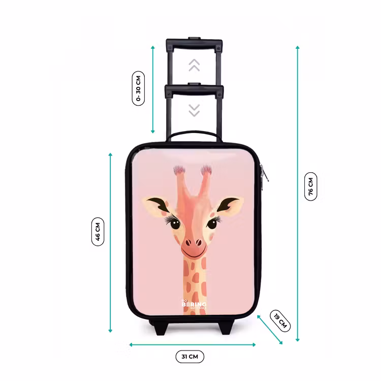 Kinderkoffer - Giraffe - Wimpers - Minimalistisch - Roze — 6