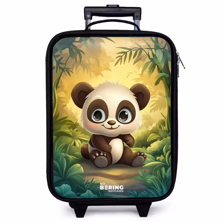 Kinderkoffer - Panda - Bamboebos - Groen — 1