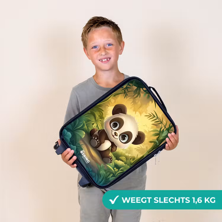 Kinderkoffer - Panda - Bamboebos - Groen — 2