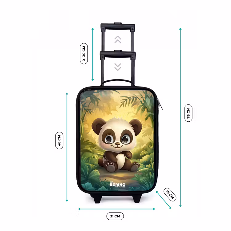 Kinderkoffer - Panda - Bamboebos - Groen — 6