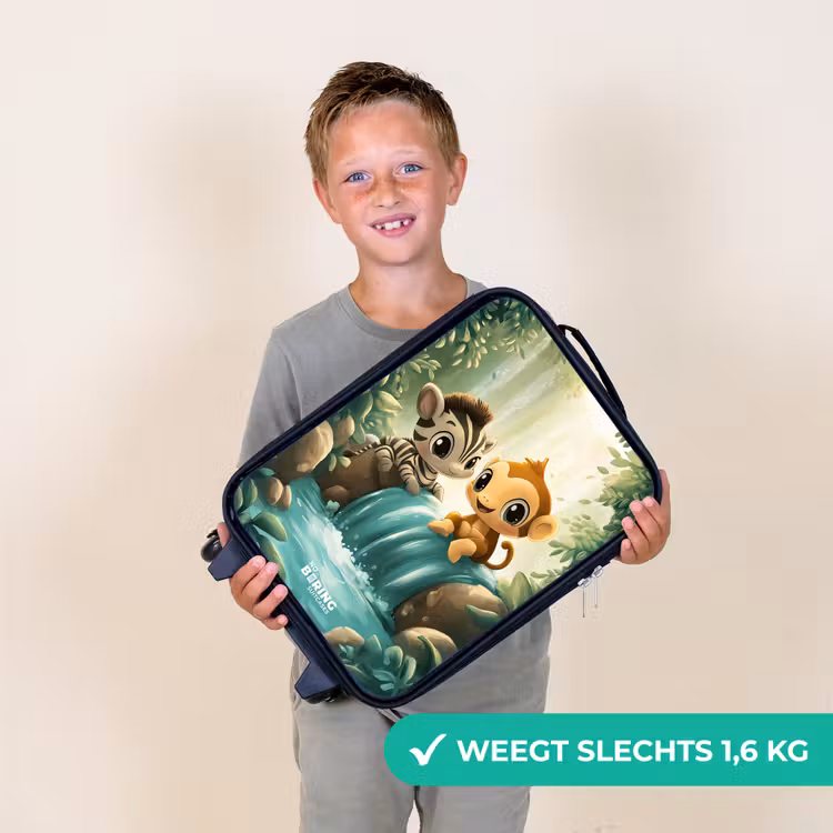 Kinderkoffer - Zebra - Aapje - Waterval - Rotsen — 2