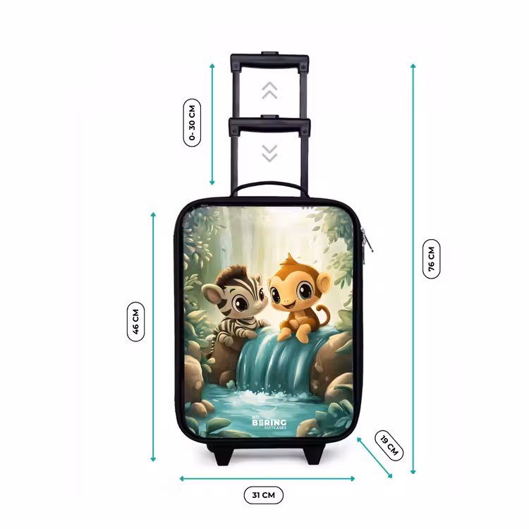 Kinderkoffer - Zebra - Aapje - Waterval - Rotsen — 6