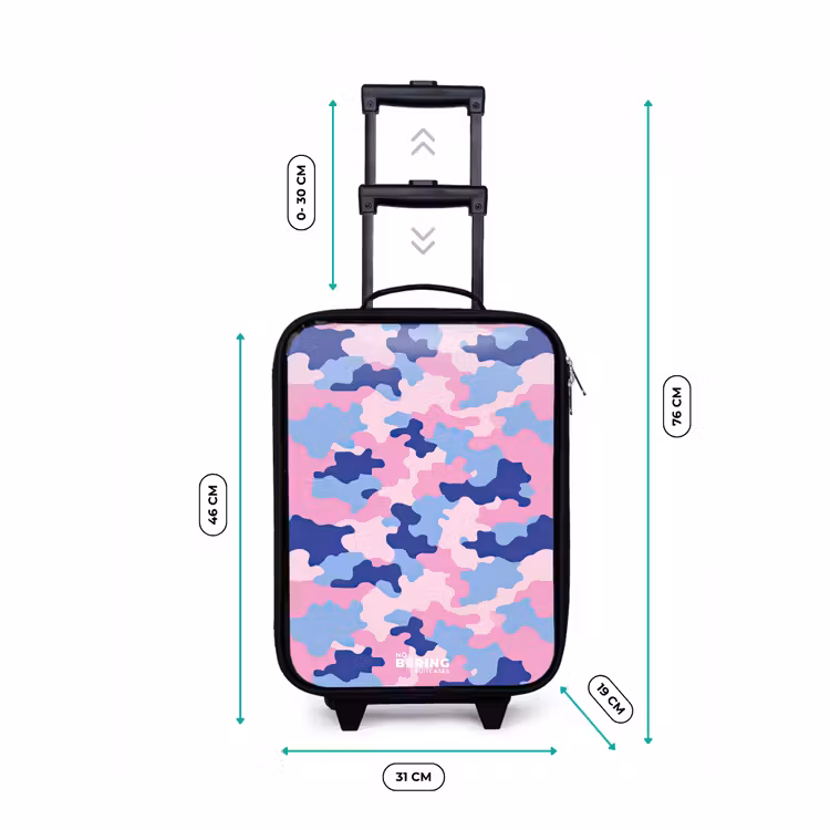 Kinderkoffer - Camouflage - Roze - Blauw — 6
