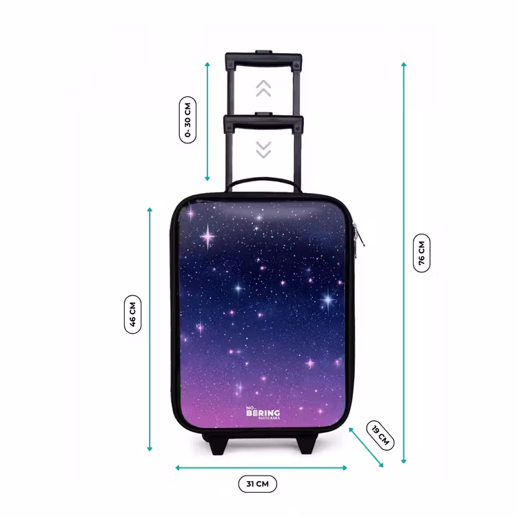 Kinderkoffer - Sterren - Galaxy - Blauw - Roze — 6