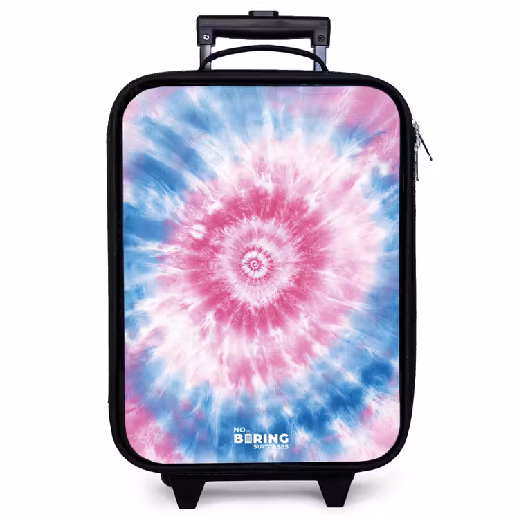 Kinderkoffer - Tie dye - Abstract - Blauw - Roze — 1