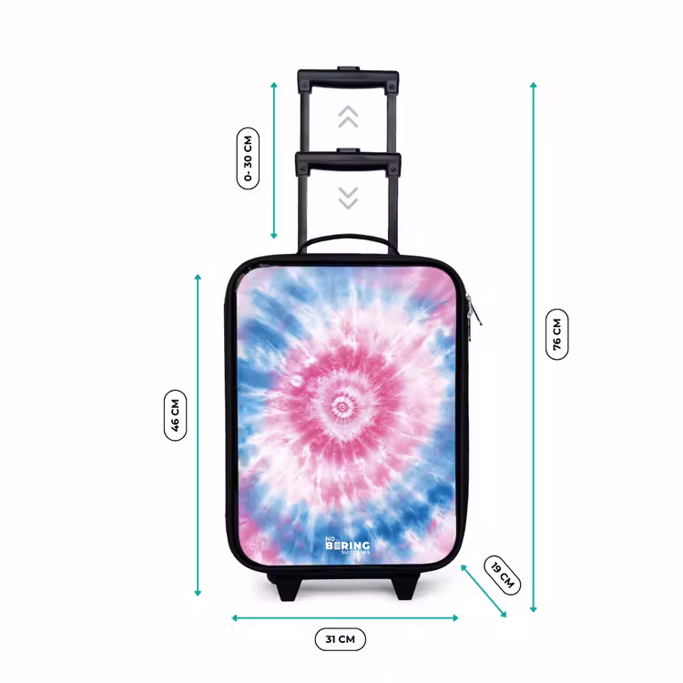Kinderkoffer - Tie dye - Abstract - Blauw - Roze — 6