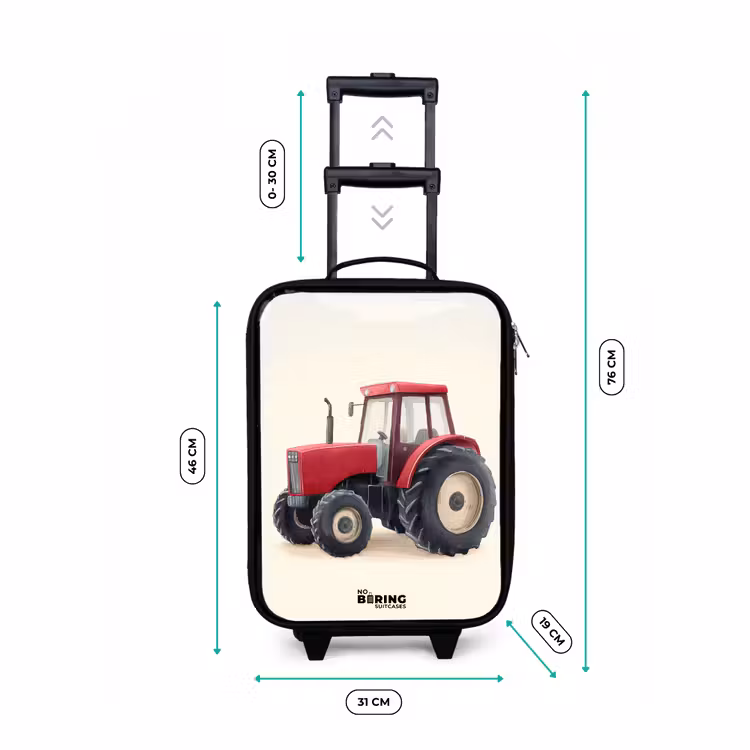 Kinderkoffer - Tractor - Getekend - Rood — 6