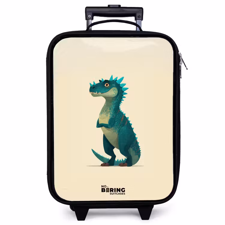 Kinderkoffer - Dino - Dier - Blauw - Groen — 1