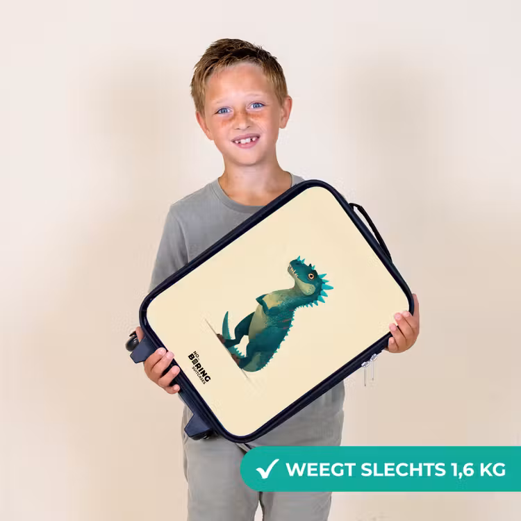 Kinderkoffer - Dino - Dier - Blauw - Groen — 2