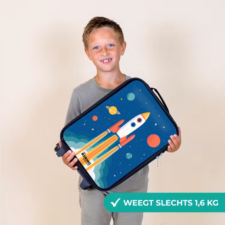 Kinderkoffer - Raket - Planeet - Sterren - Veelkleurig — 2