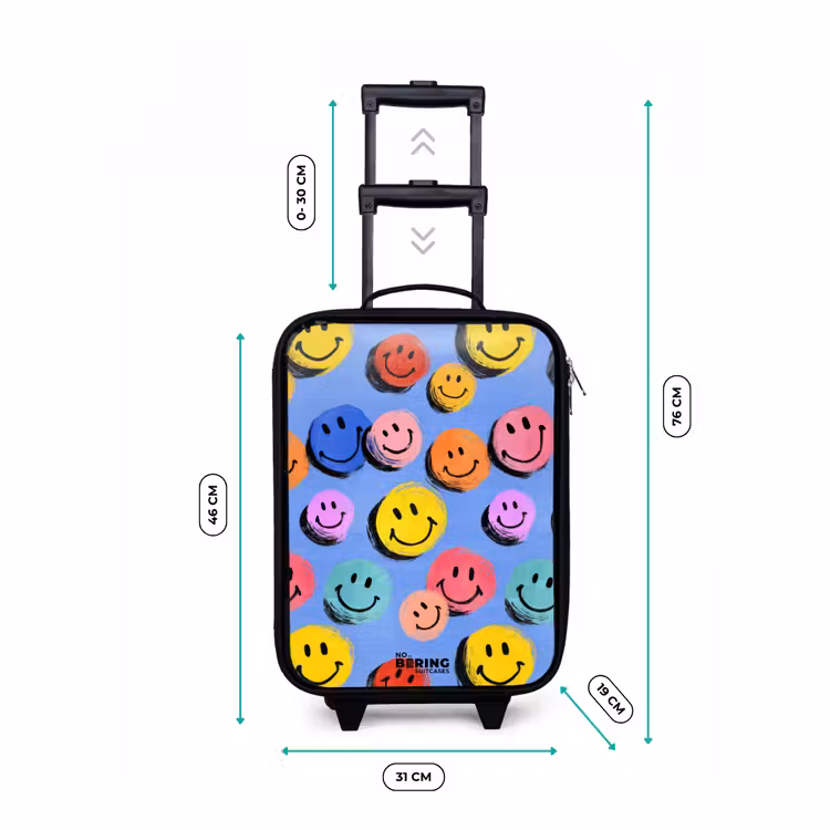 Kinderkoffer - Een speels en kunstzinnig patroon van kleurrijke smileys — 6
