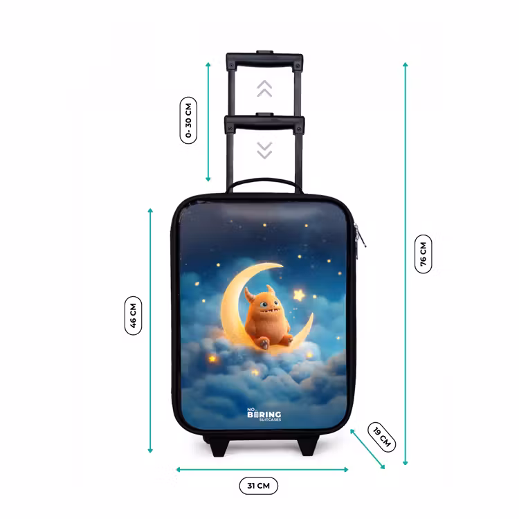 Kinderkoffer - Oranje monster op maansikkel — 6