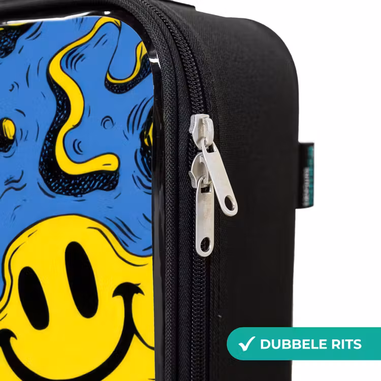 Kinderkoffer - Smiley - Geel - Blauw — 5