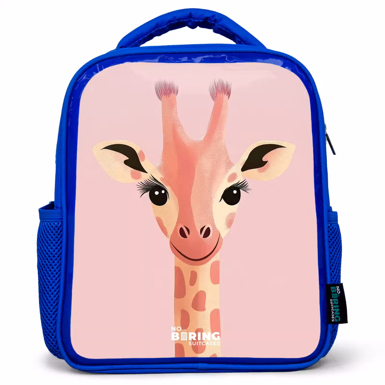 Kinderrugzak - Blauw - Giraffe - Wimpers - Minimalistisch - Roze — 1