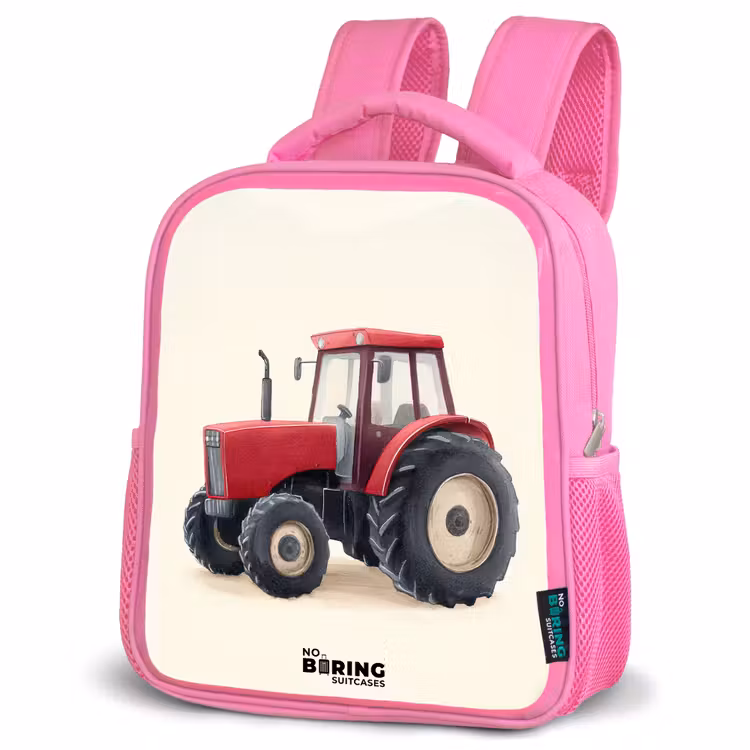 Kinderrugzak - Roze - Tractor - Getekend - Rood — 6