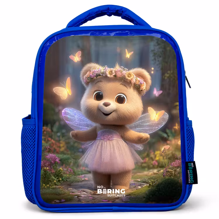 Kinderrugzak - Blauw - Beer - Vlinders - Bos - Fairy — 1