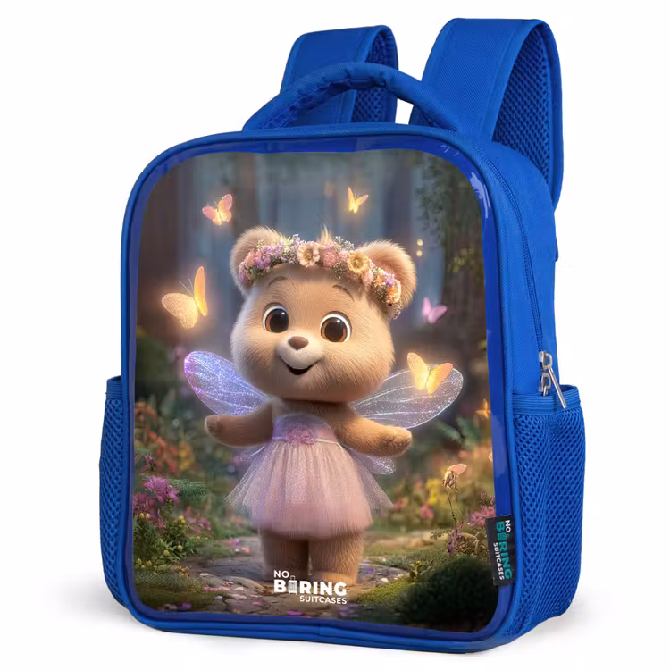 Kinderrugzak - Blauw - Beer - Vlinders - Bos - Fairy — 9