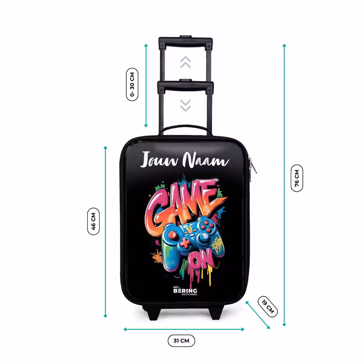 Kinderkoffer met naam - Zwart - Controller - Game - Graffiti - Tekst — 6