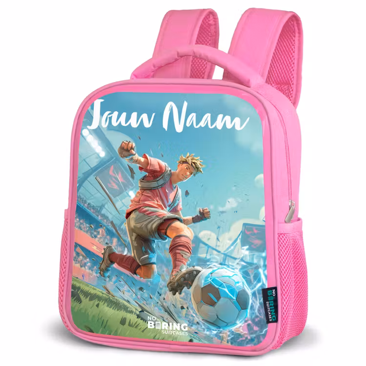 Kinderrugzak met naam - Roze - Voetbal - Jongen - Stadion - Elektrisch — 6