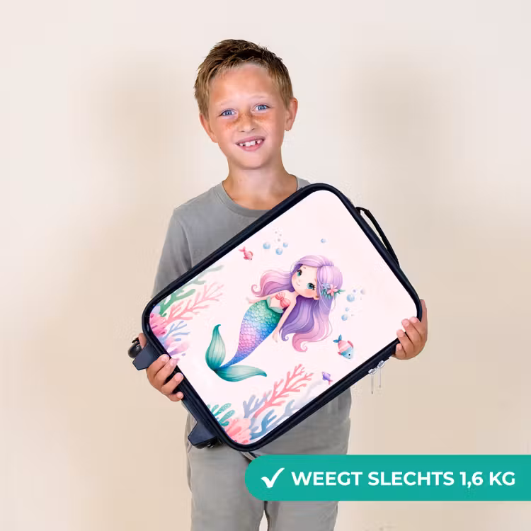 Kinderkoffer - Zeemeermin omringd door vissen en koraal — 2
