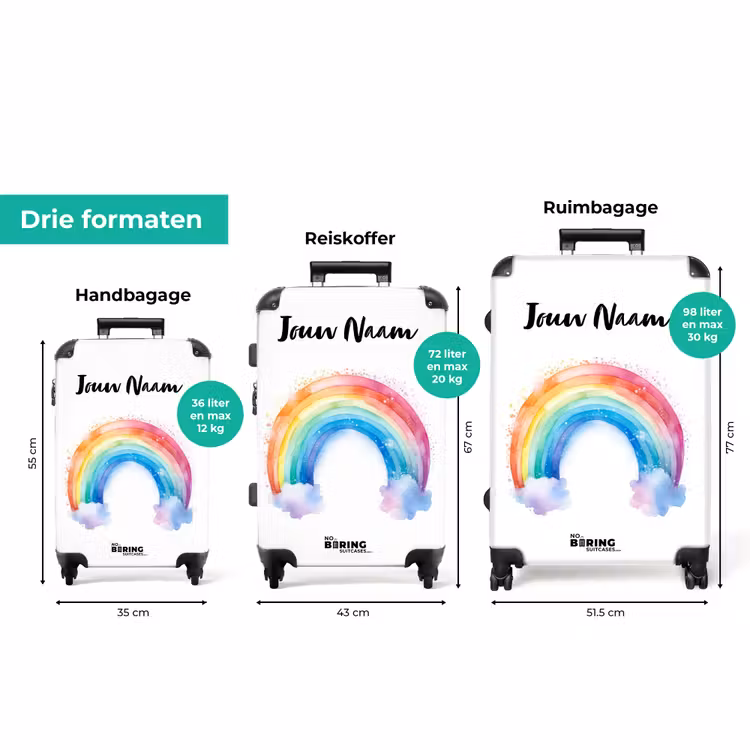 Koffer met naam - Waterverf wonderboog — 3