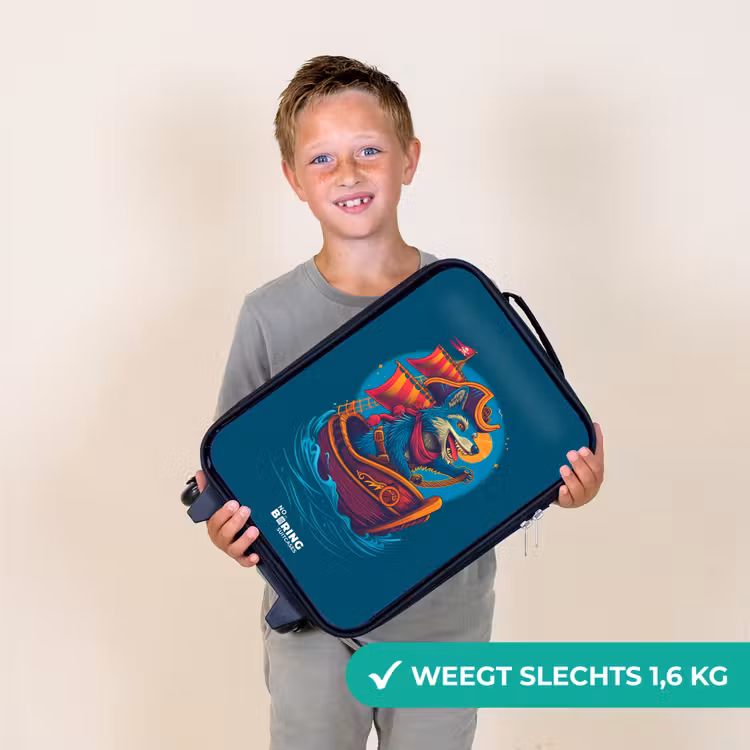 Kinderkoffer - Piraten wasbeer op een boot — 2