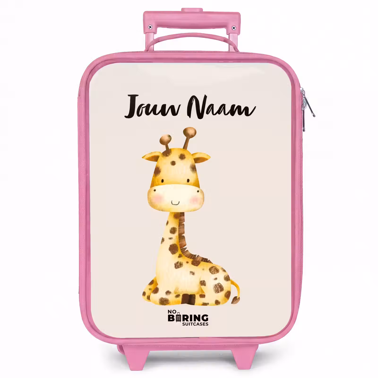 Kinderkoffer met naam - Roze - Gigi Giraffe — 1