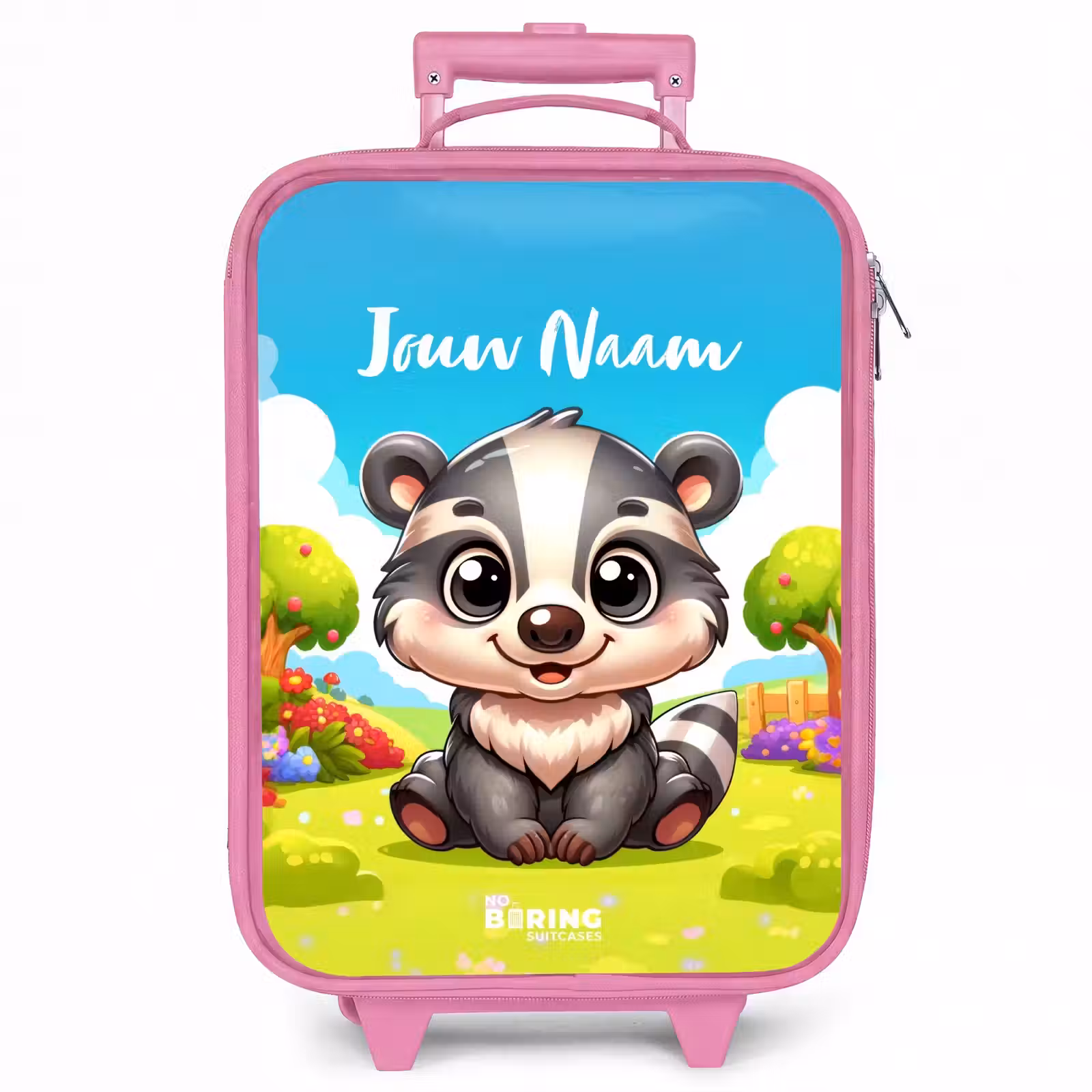 Kinderkoffer met naam - Roze - Willy Wipstaart — 1