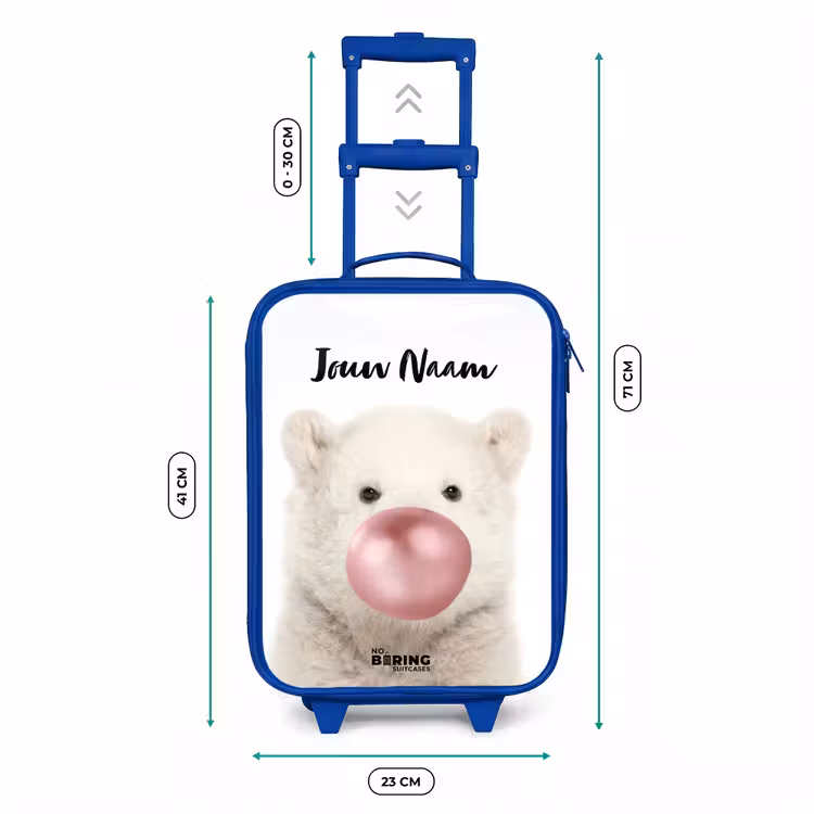 Kinderkoffer met naam - Blauw - Bubblegum beer — 6