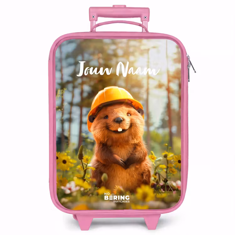 Kinderkoffer met naam - Roze - Benno Bloembouwer — 1