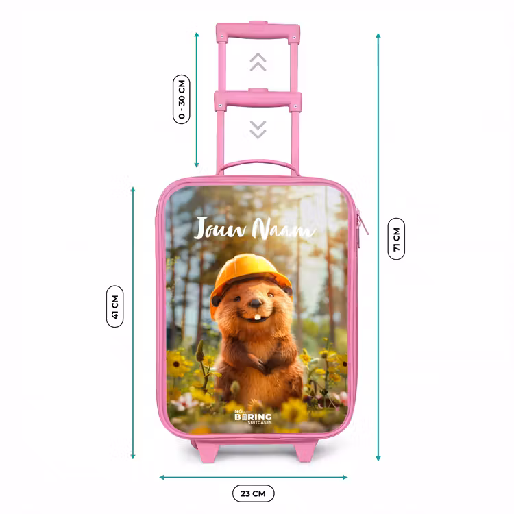 Kinderkoffer met naam - Roze - Benno Bloembouwer — 6