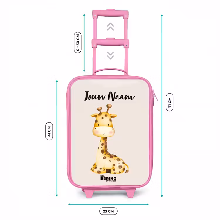 Kinderkoffer met naam - Roze - Gigi Giraffe — 6