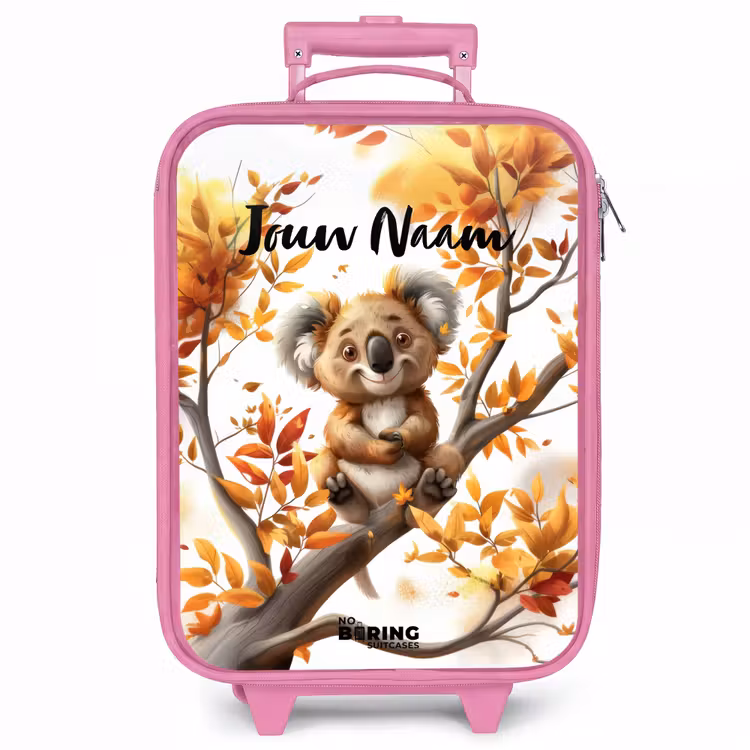 Kinderkoffer met naam - Roze - Kenny koala — 1