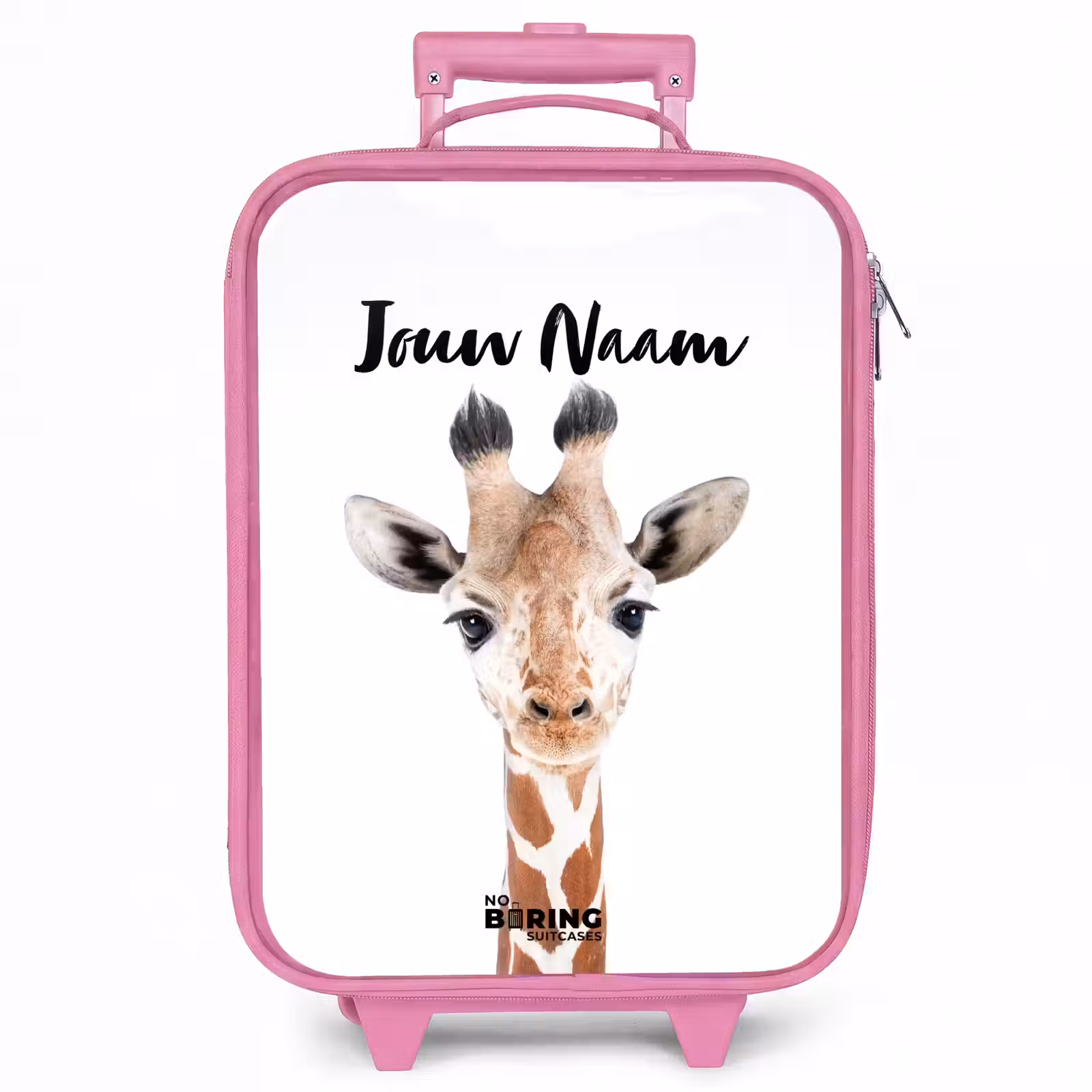 Kinderkoffer met naam - Roze - Gerrie Giraffe — 1