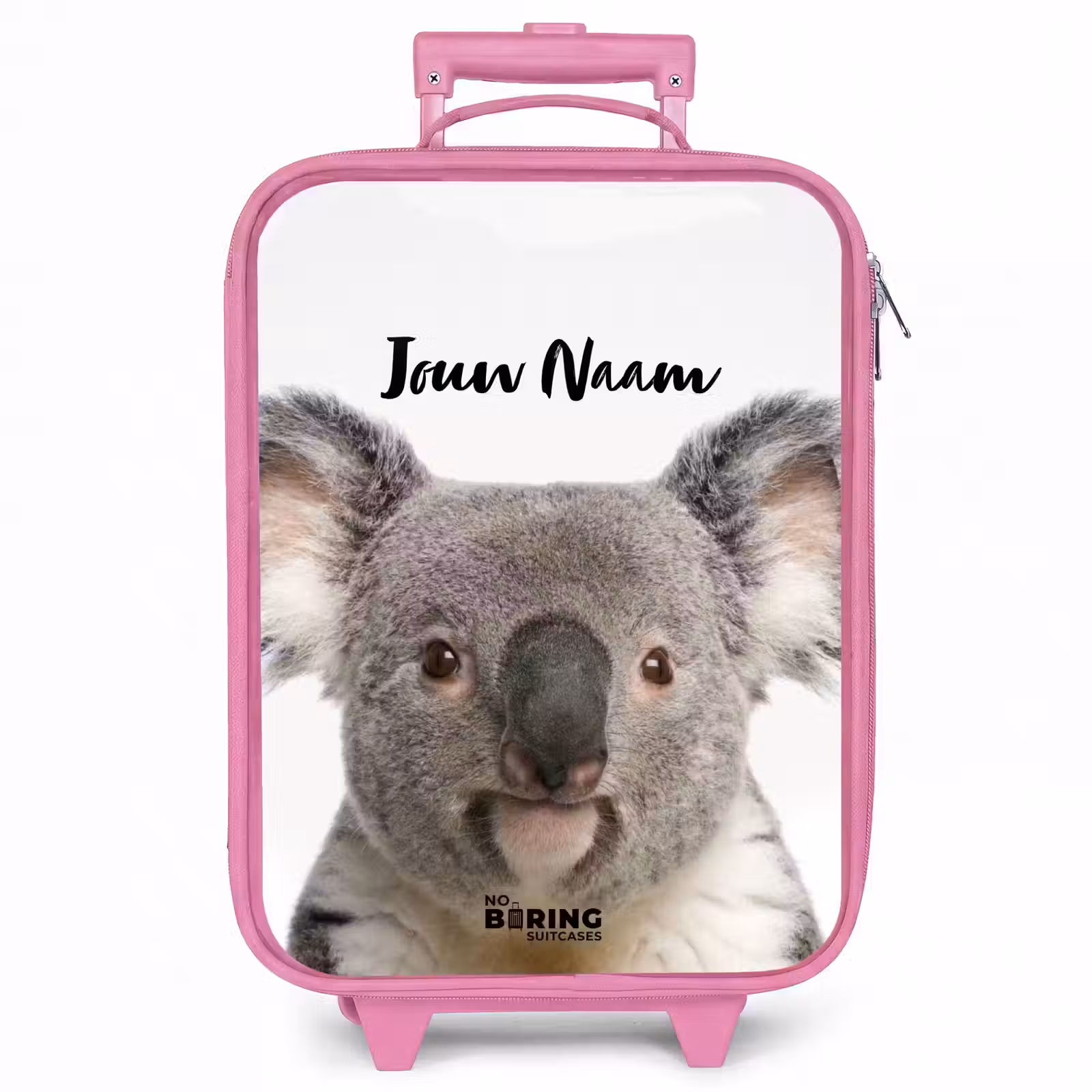 Kinderkoffer met naam - Roze - Schattige Koala Beer — 1