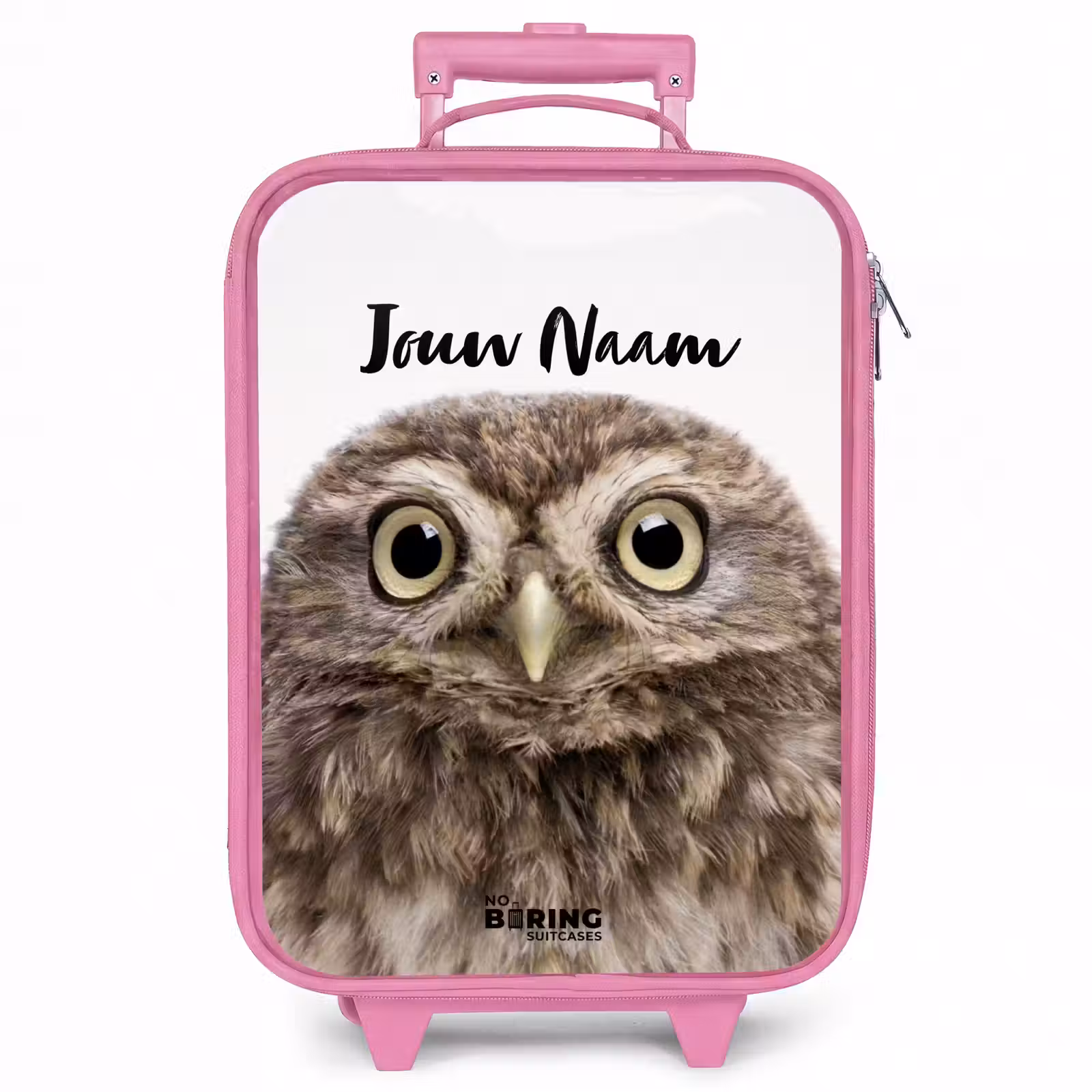 Kinderkoffer met naam - Roze - Ulke Uil — 1