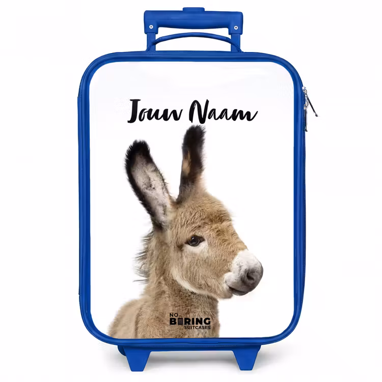 Kinderkoffer met naam - Blauw - Eddy Ezel — 1
