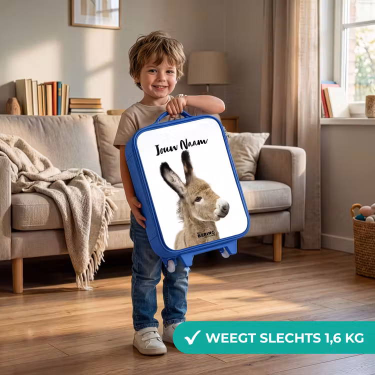 Kinderkoffer met naam - Blauw - Eddy Ezel — 2