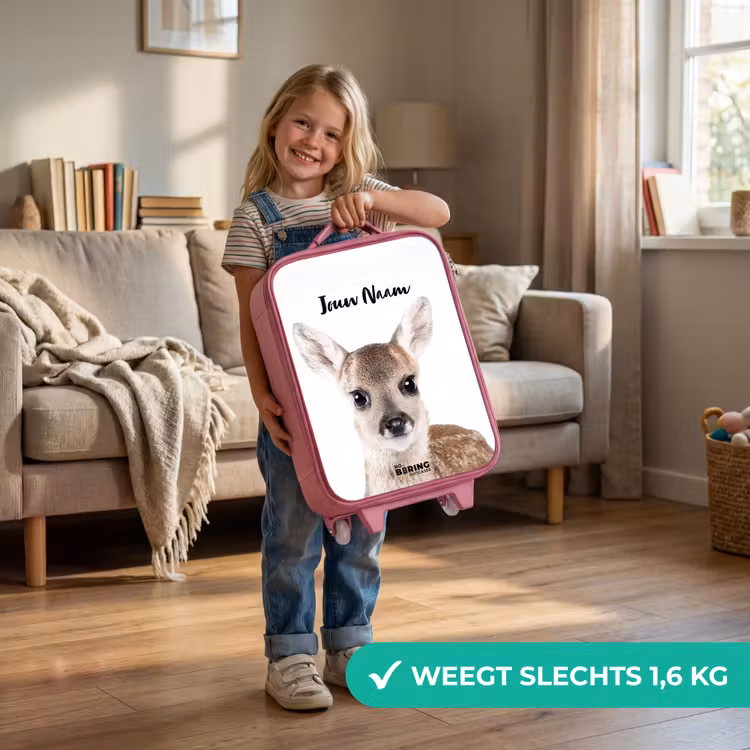 Kinderkoffer met naam - Roze - Bambino — 2