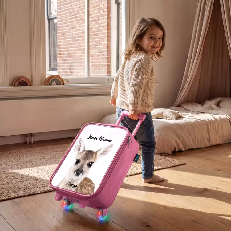 Kinderkoffer met naam - Roze - Bambino — 3
