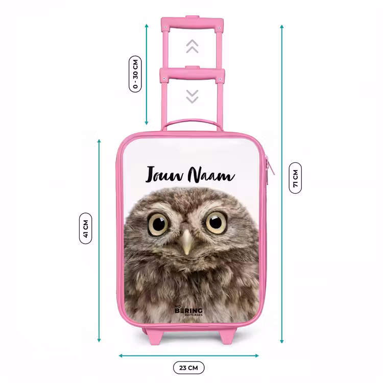 Kinderkoffer met naam - Roze - Ulke Uil — 6
