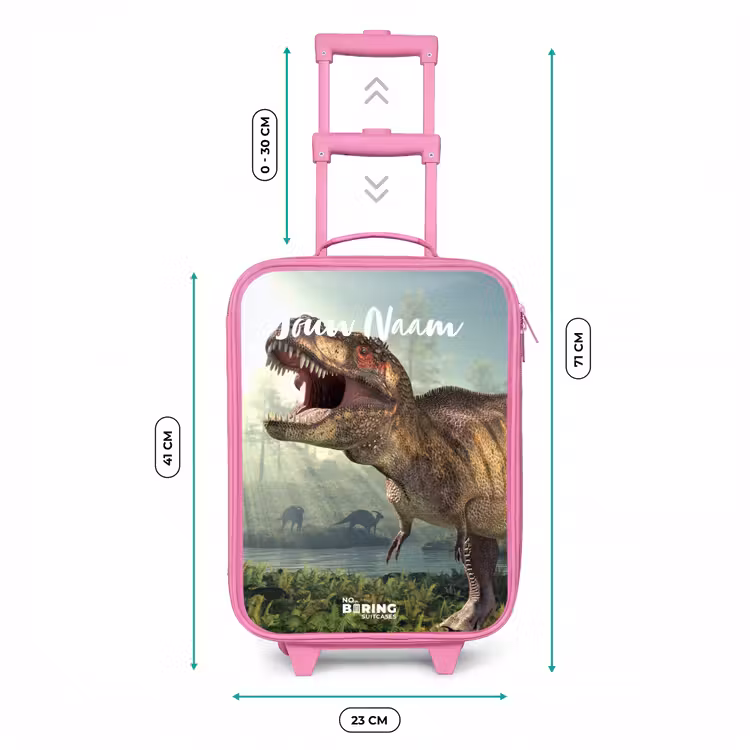 Kinderkoffer met naam - Roze - Thijs Tyrannosaurus — 6