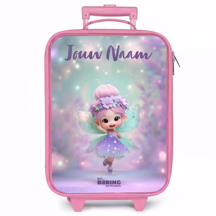 Kinderkoffer met naam - Roze - Elf - Tover - Magisch — 1