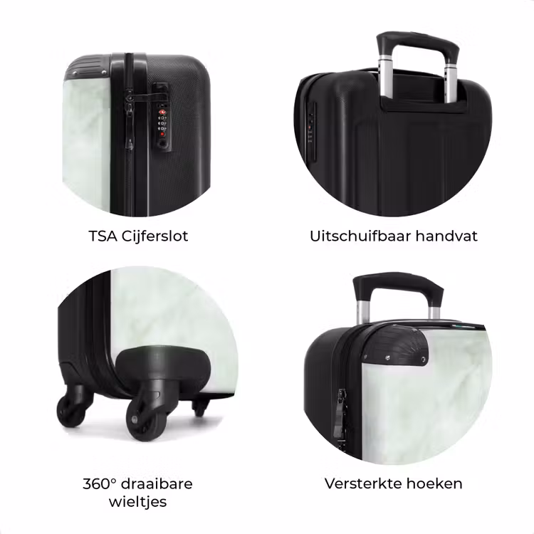 Koffer - Groen - Marmer - Vloeiende aders — 7