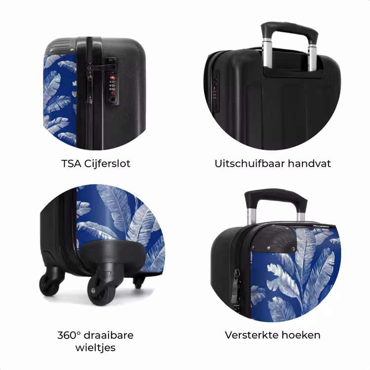Koffer - Blad - Palm - Blauw — 7