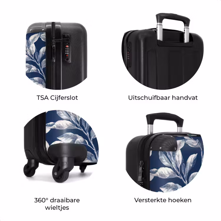 Koffer - Botanisch - Patroon - Blauw — 7