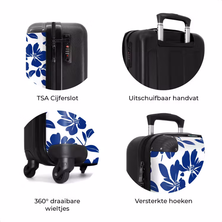 Koffer - Floraal - Modern - Blauw — 7