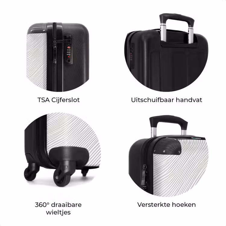 Koffer - Golven - Ribbels - Wit — 7