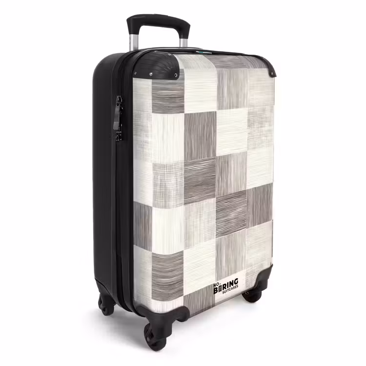 Koffer - Patroon - Dambord - Houtnerf — 2